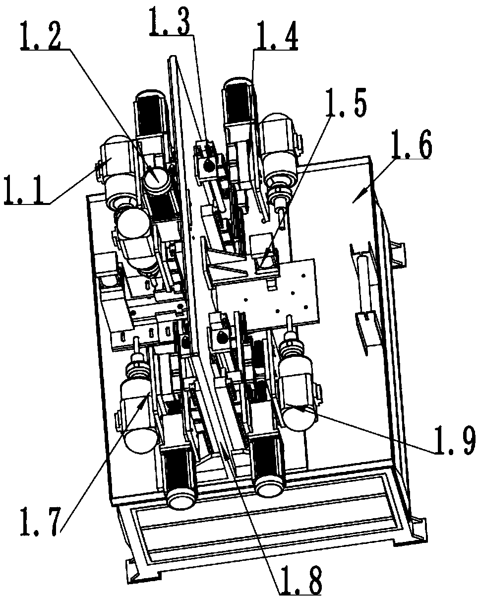 Profile multi-axial multi-station automatic drilling and milling combination production line and processing method thereof