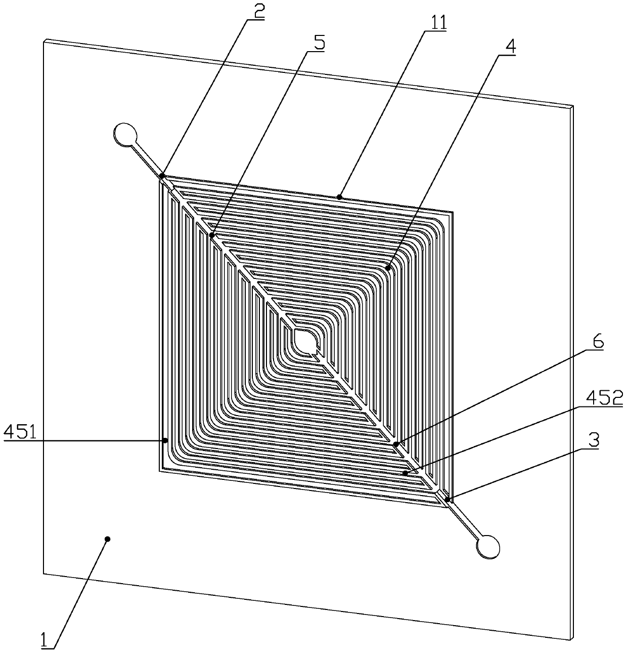 Bipolar plate with high-performance complex bionic structure flow field and preparation method