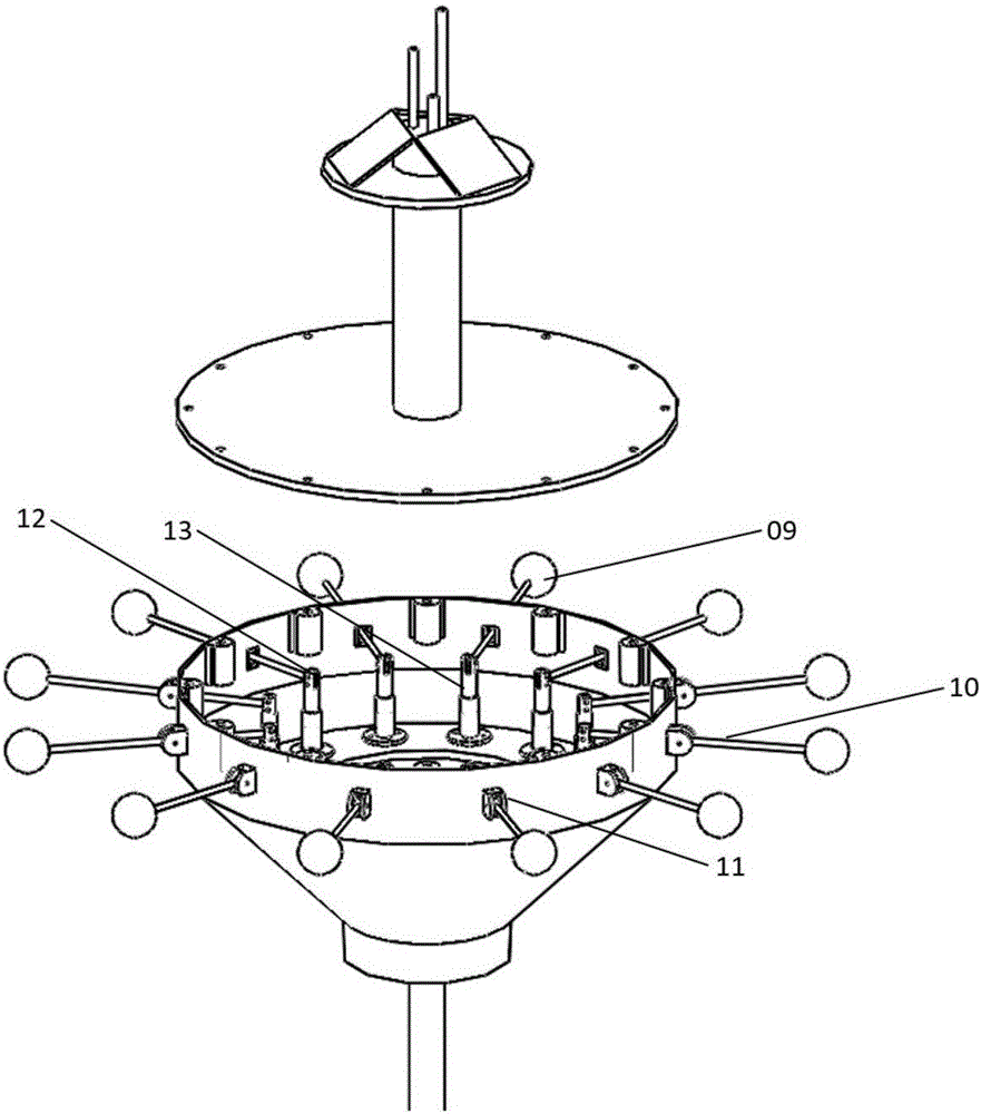 Multi-float-rod wave power generation device