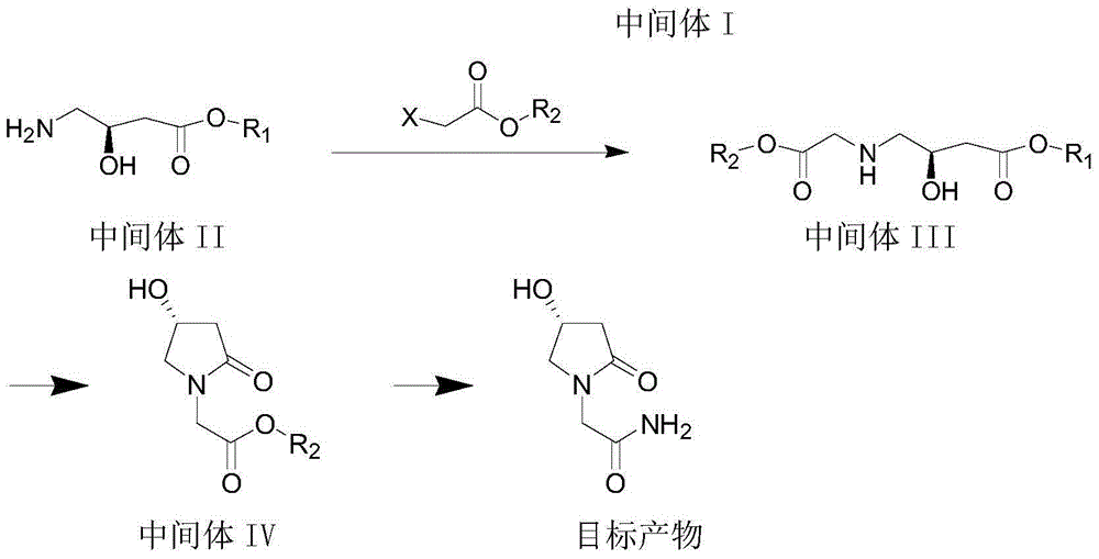 Preparation method for (R)-4-hydroxy-2-oxo-1-pyrrolidine acetamide