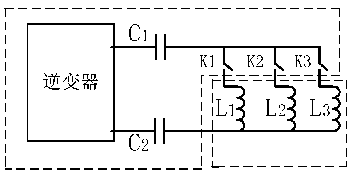 Electric vehicle wireless charging transmission system and transmission coil switching method and device thereof