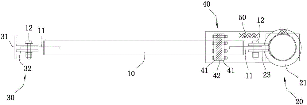 Fixing device for preventing sedimentation stretching of straight-buried pipe