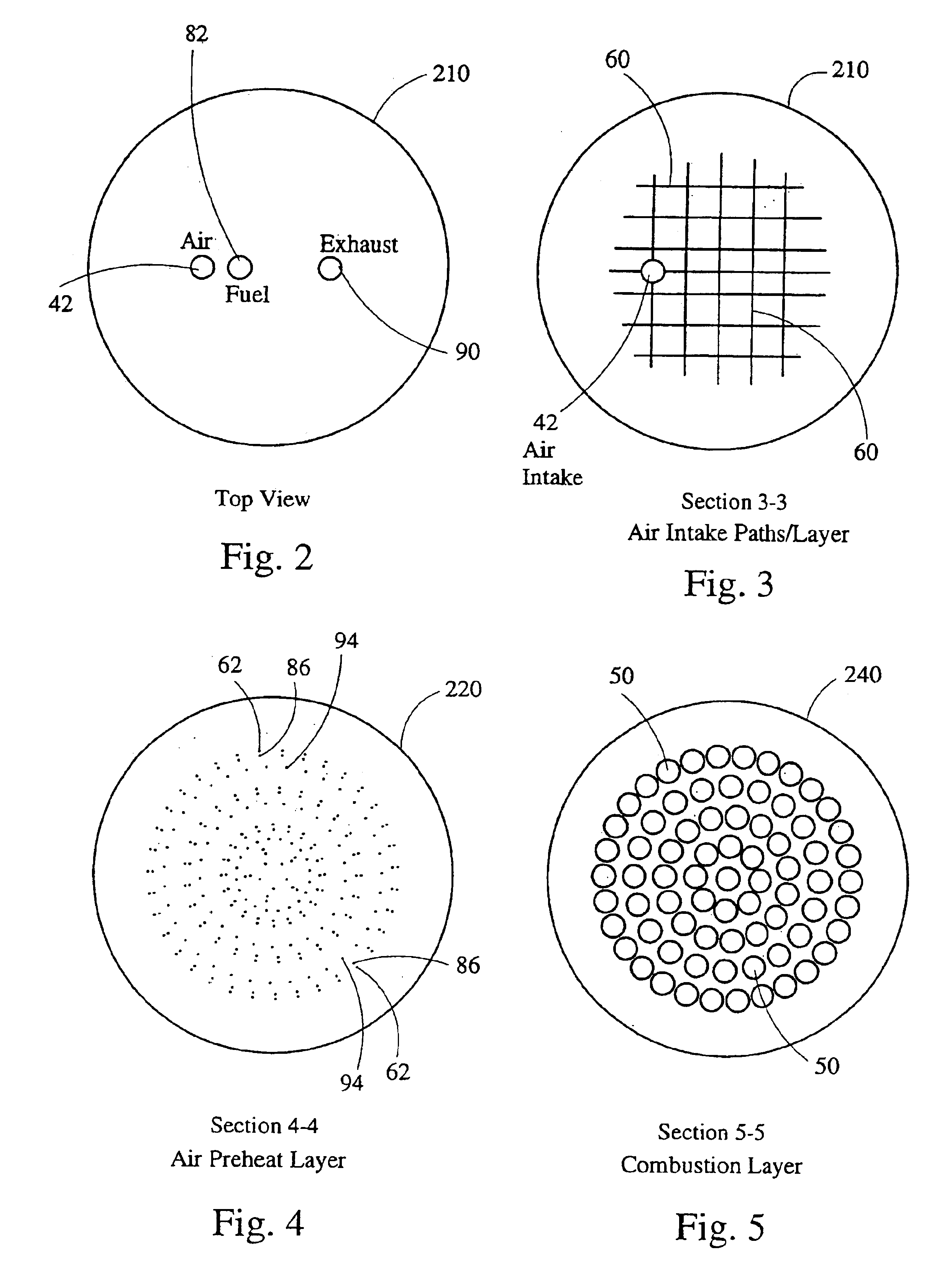 Stirling engine having platelet heat exchanging elements