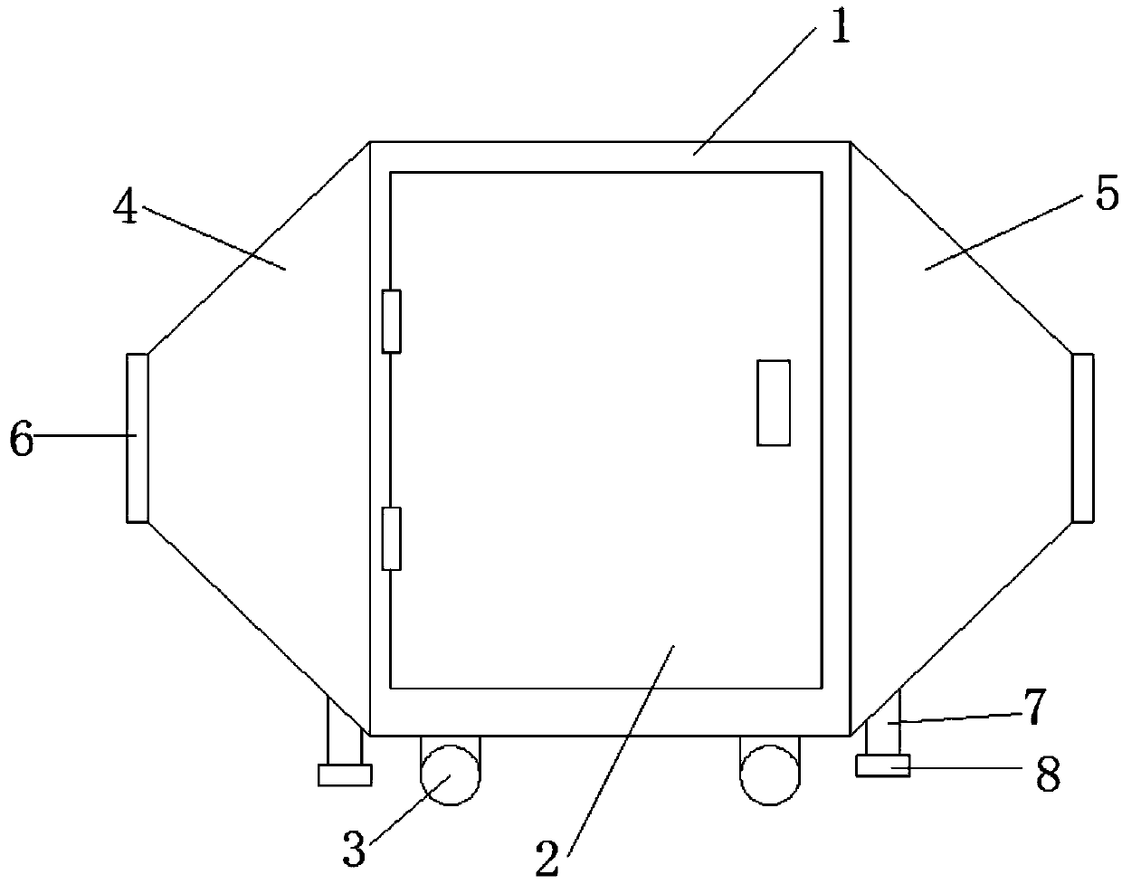 Dustproof cabinet of computer for agricultural machinery