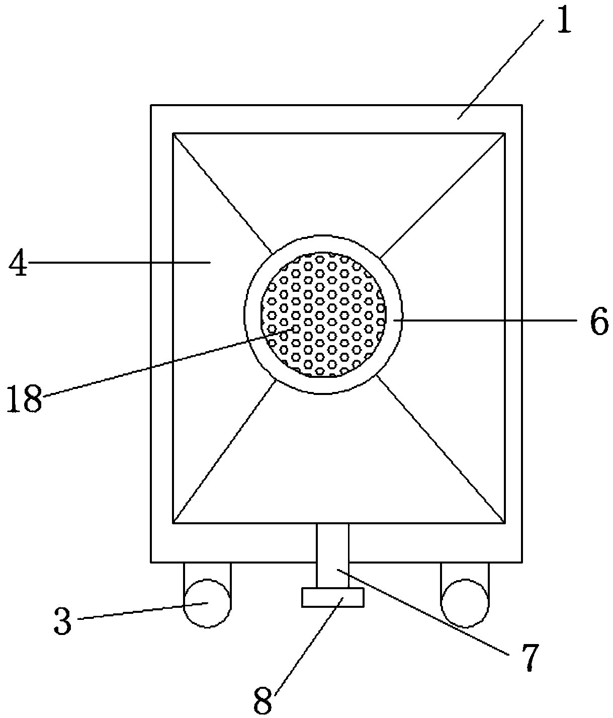 Dustproof cabinet of computer for agricultural machinery