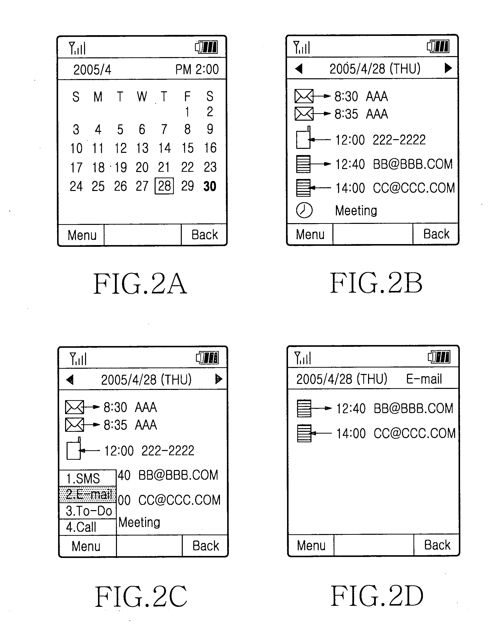 Method for displaying event information on a mobile terminal