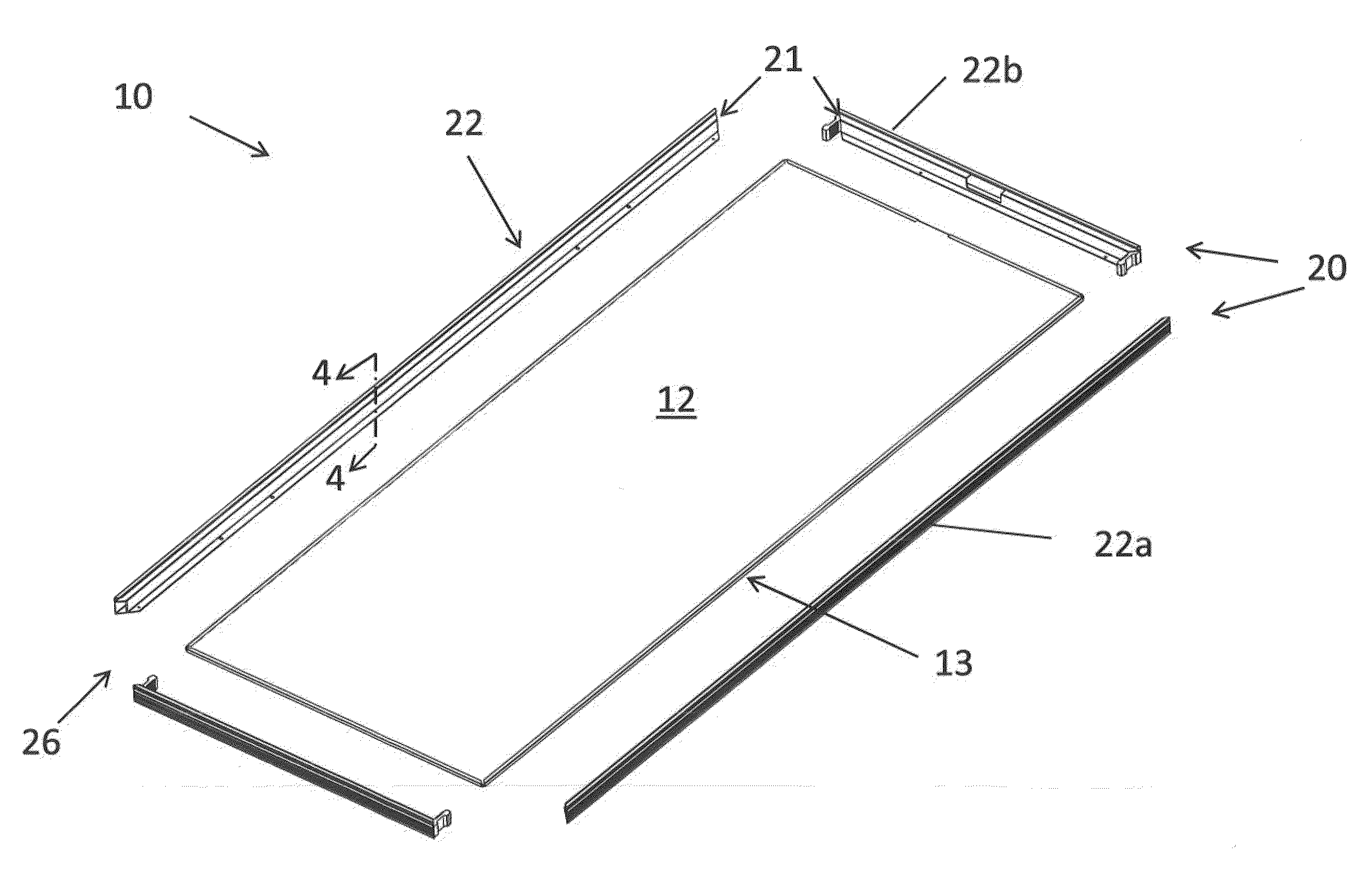 Frame for solar panels