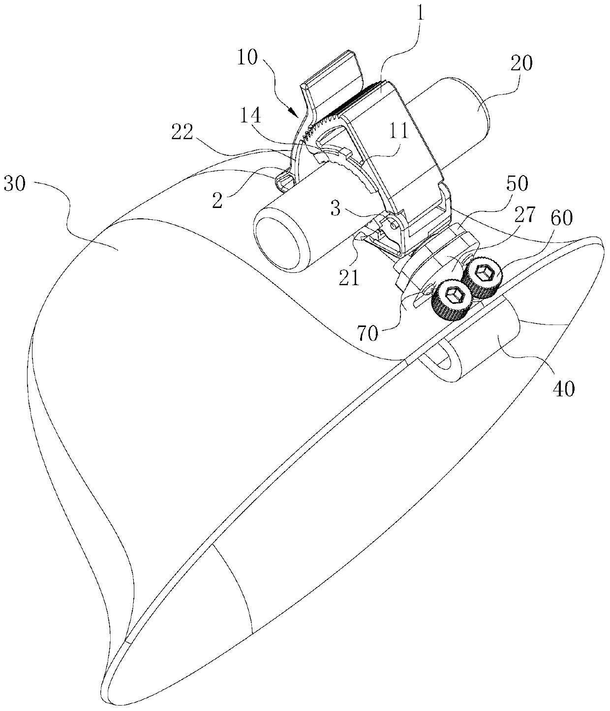 Clamping bracket to hold flashlight