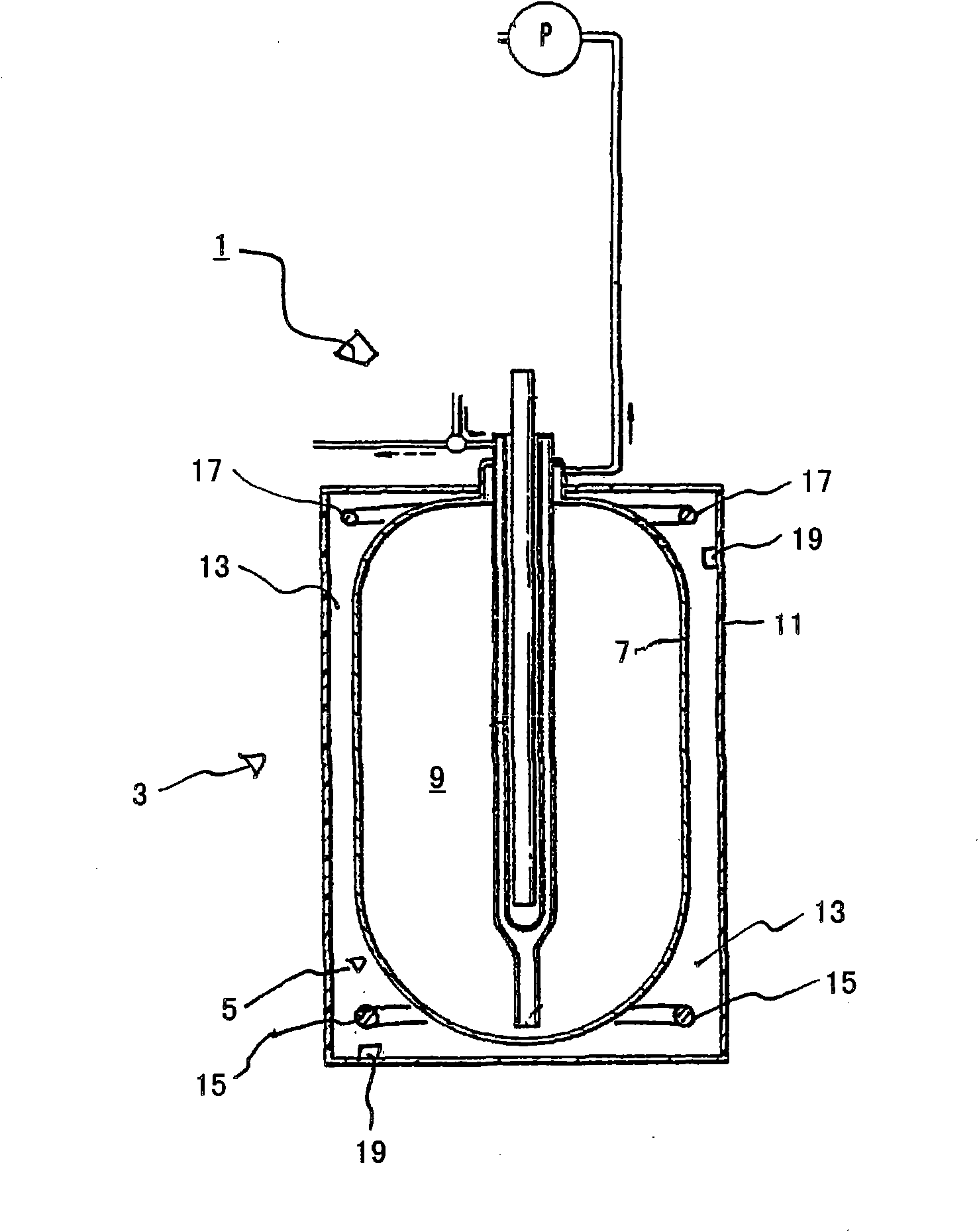 Dialysate tank comprising a heated dialysate container, corresponding dialysis system, and method