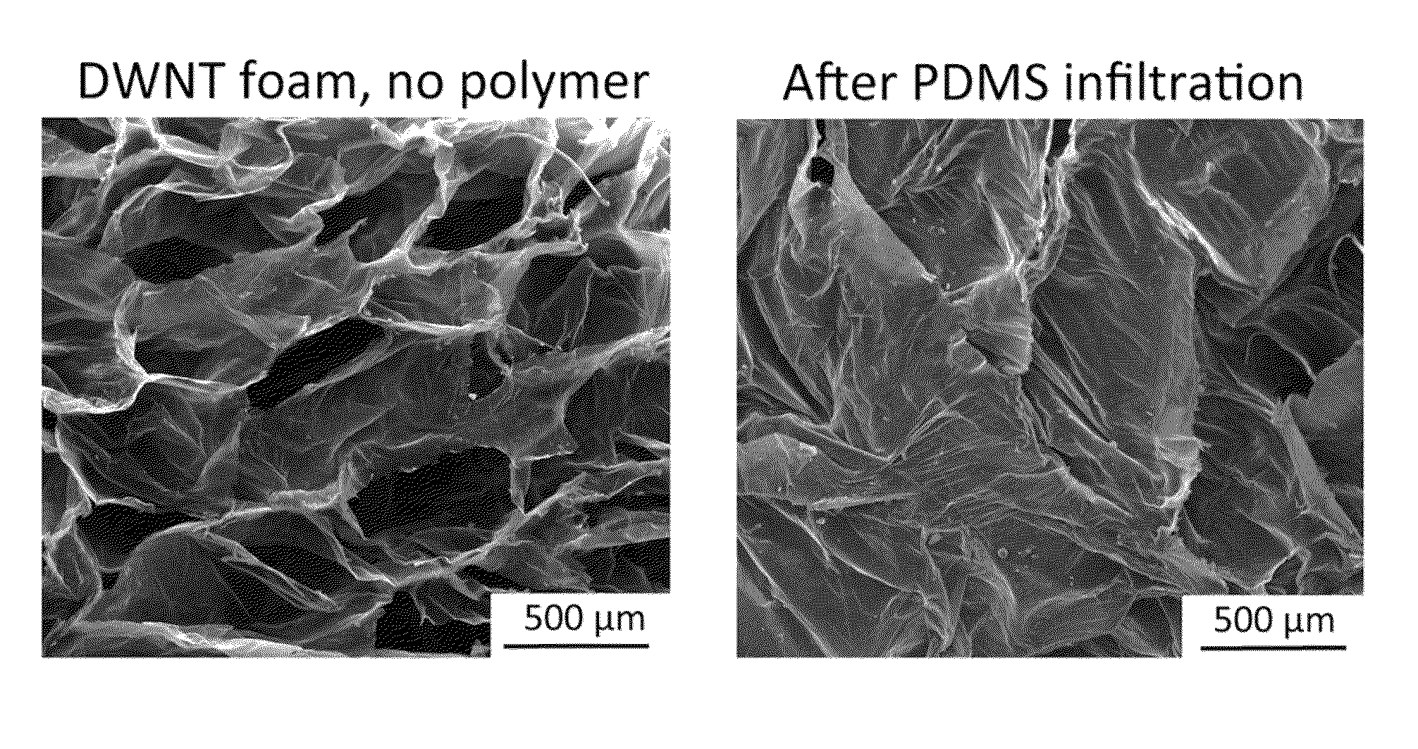 Fabrication of carbon foams through solution processing in superacids