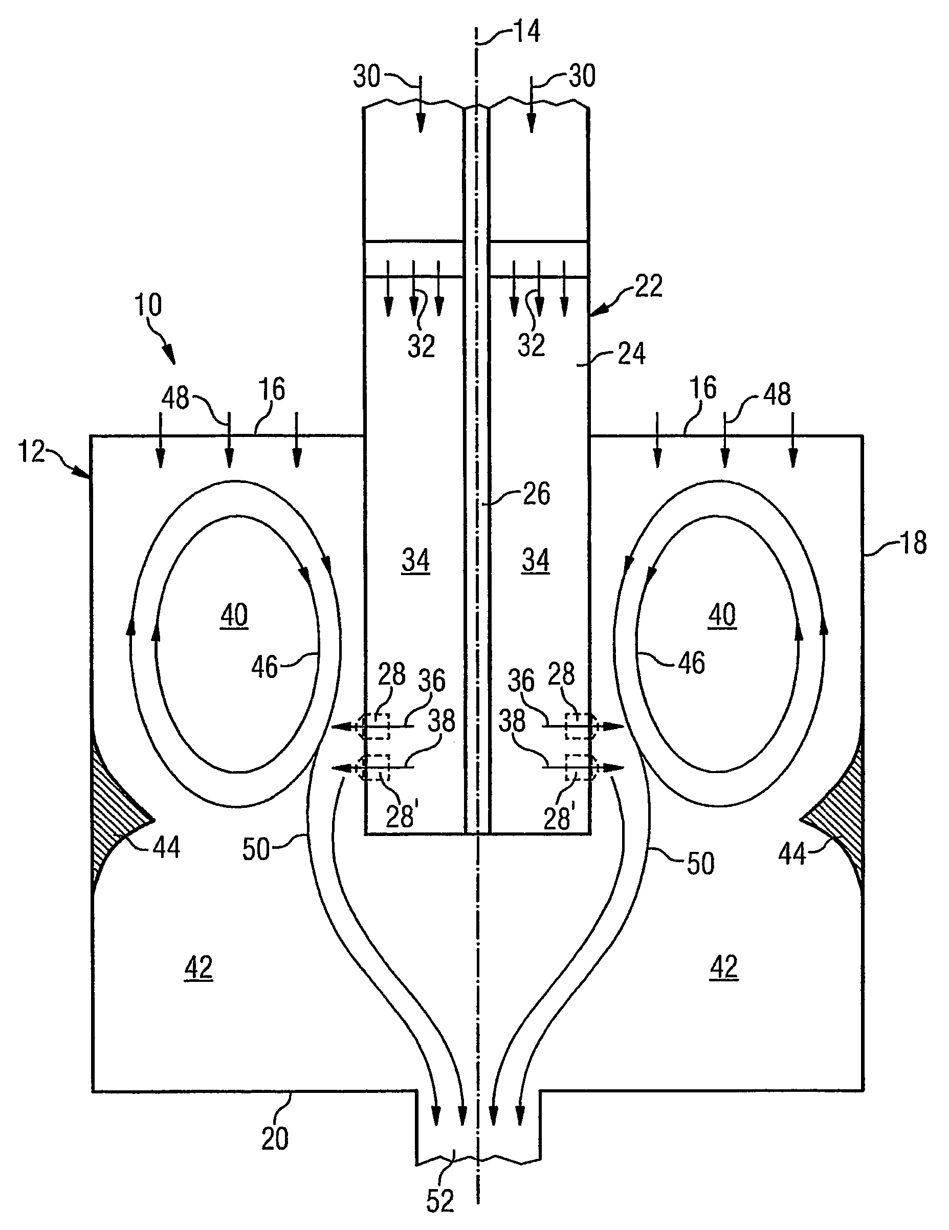 Method and device for the combustion of fuel