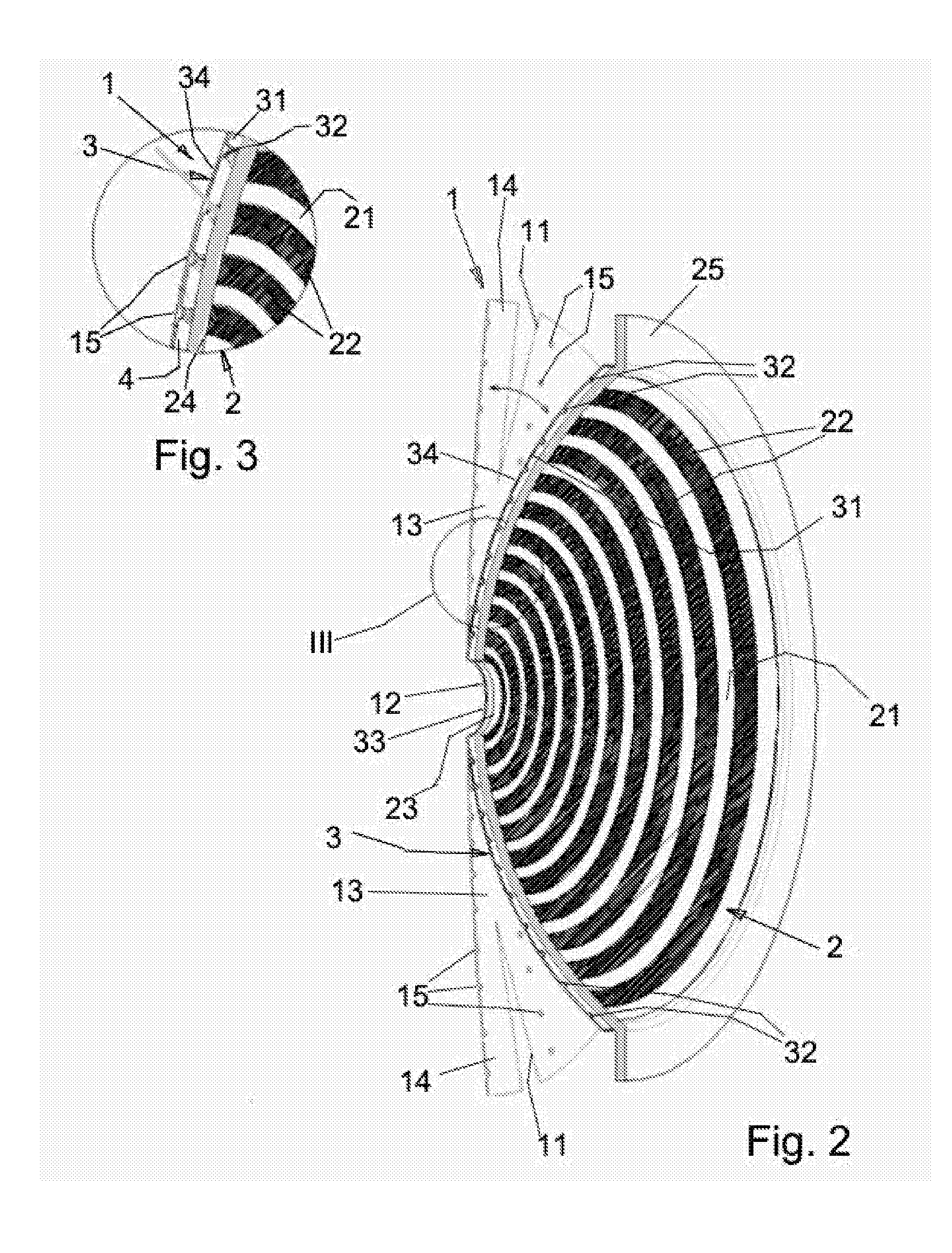 LED light placido disc projector for a corneal topography system