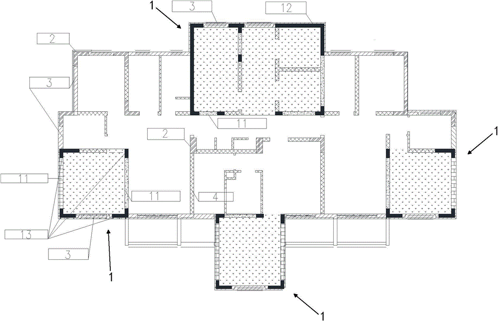 Residential building structural system applicable to industrial production and construction method of residential building structural system