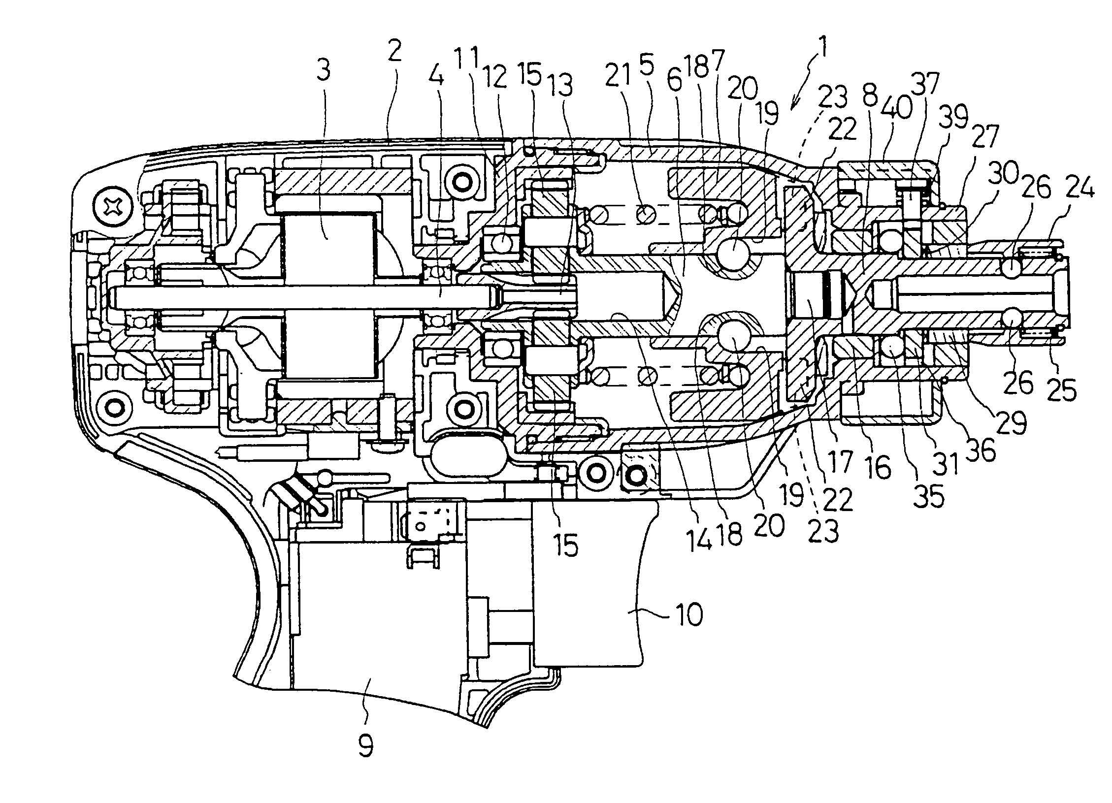 Impact driver having a percussion application mechanism which operation mode can be selectively switched between percussion and non-percussion modes