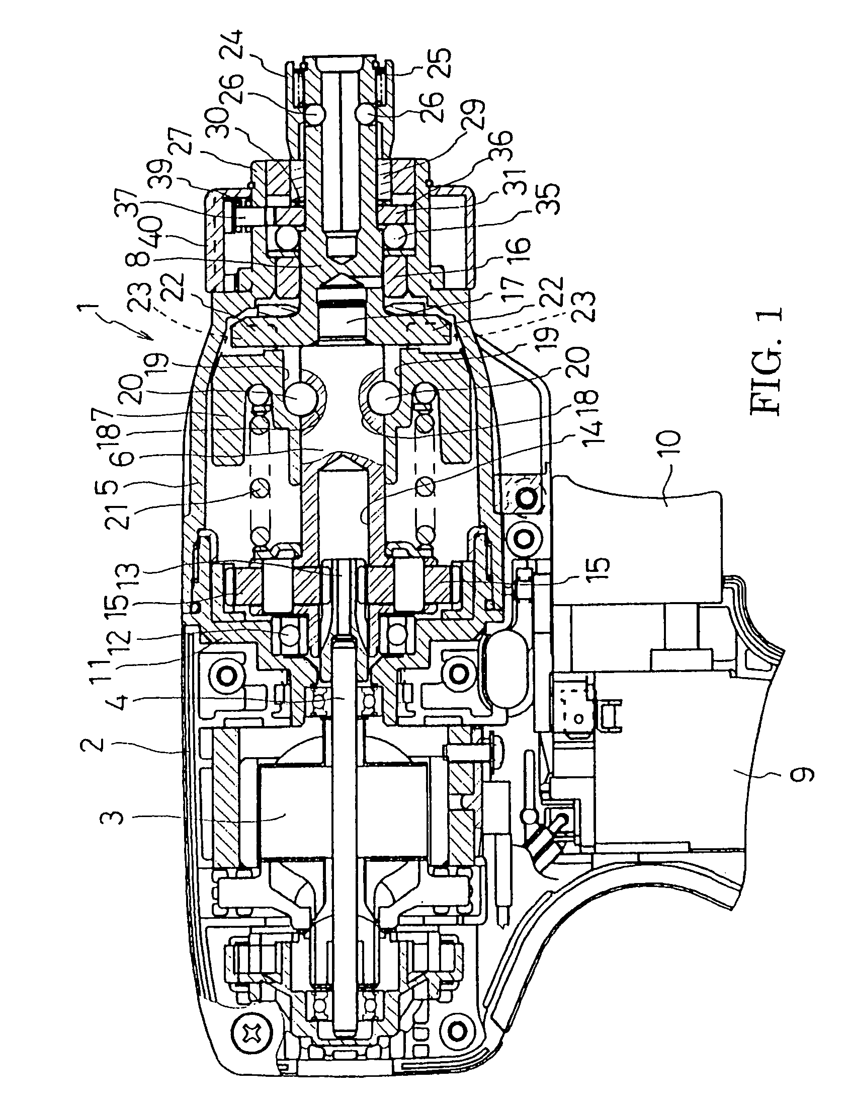 Impact driver having a percussion application mechanism which operation mode can be selectively switched between percussion and non-percussion modes