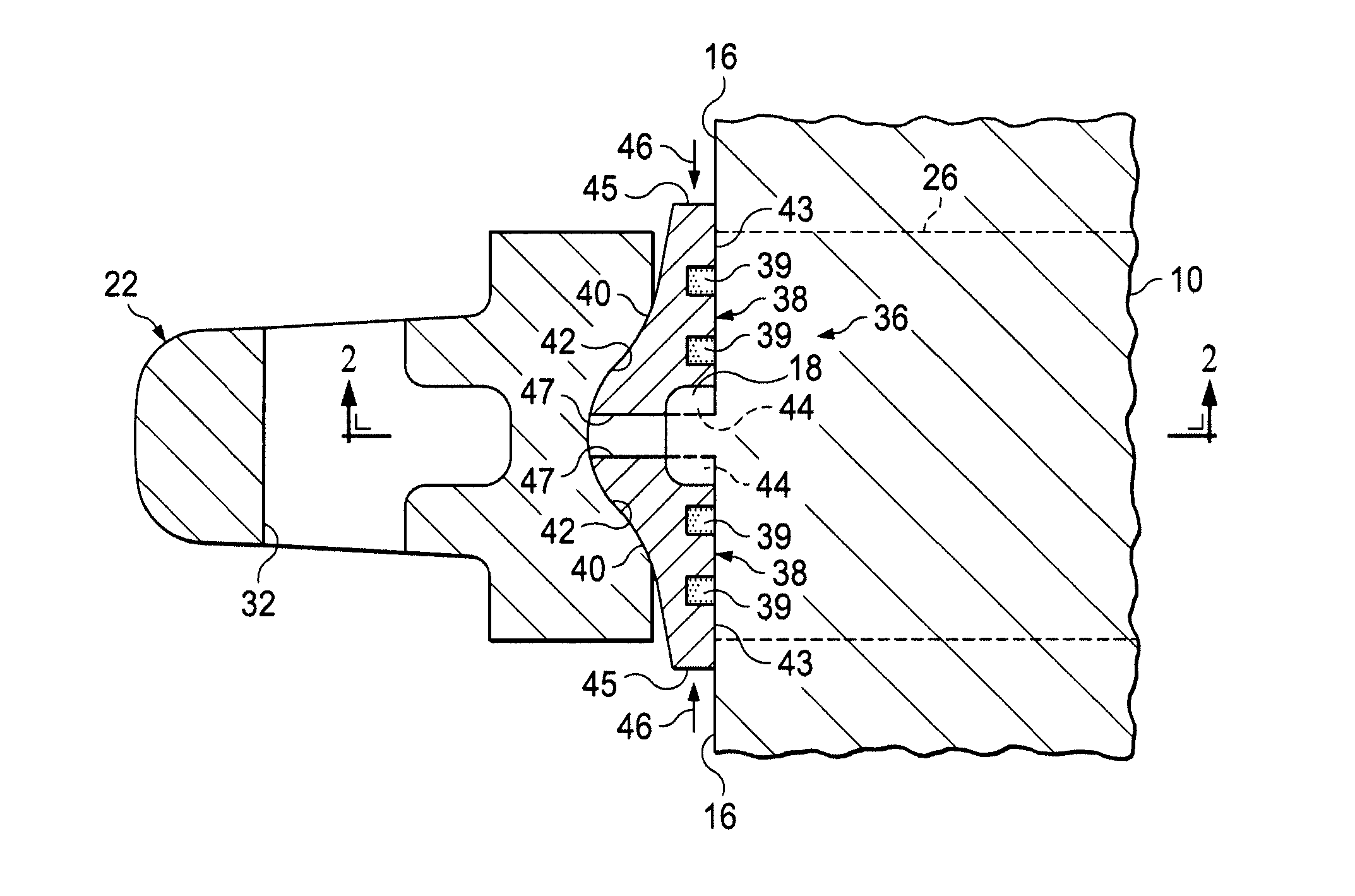 Adapter Stabilization Structure for Bucket Lip