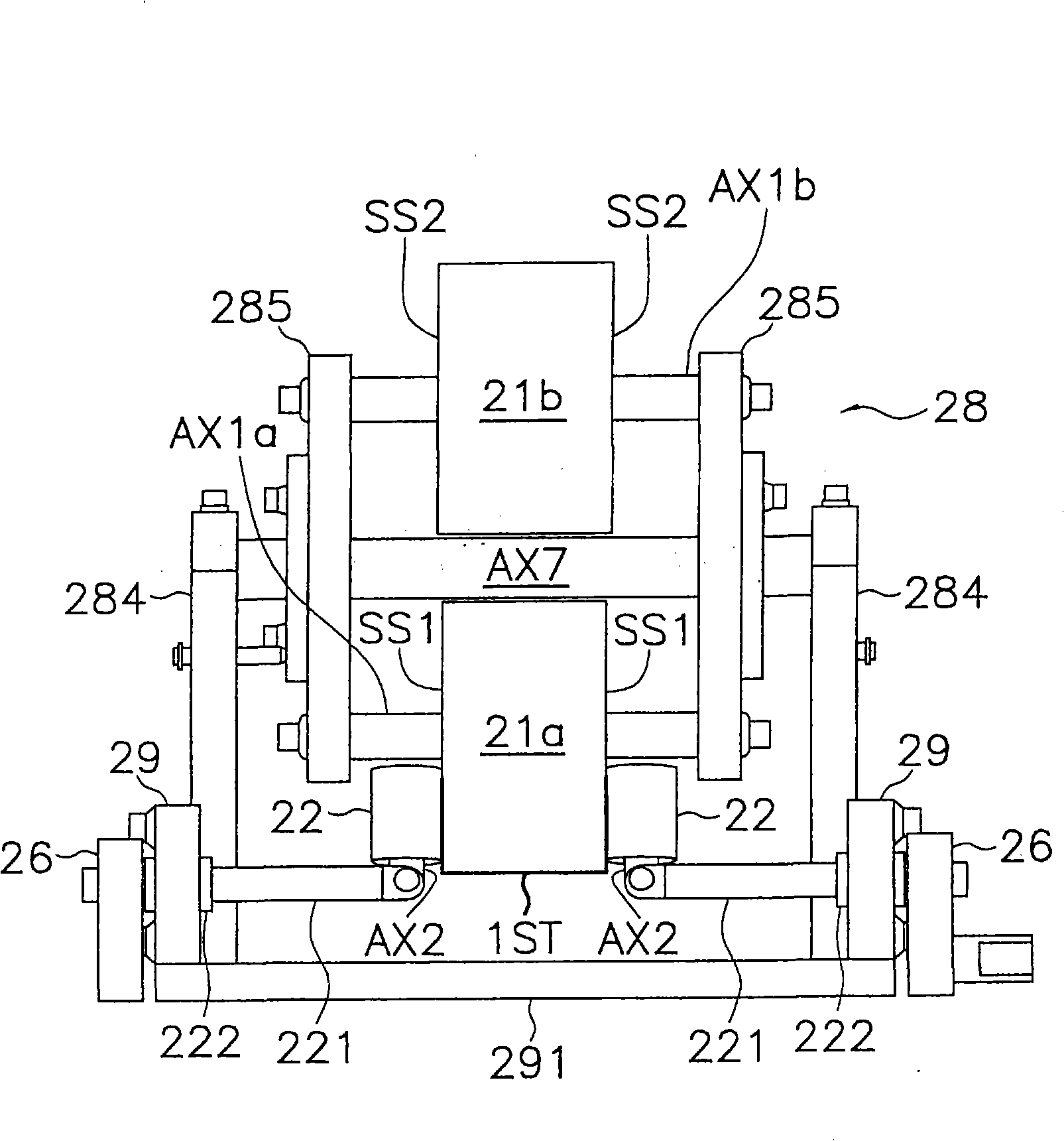 Method and device for manufacturing biaxial extending ribbon and device for bending ribbon