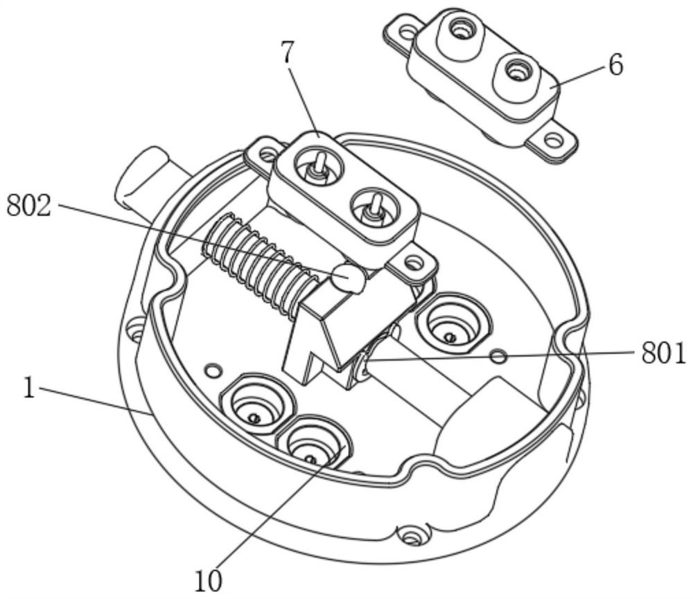 Rapid wet plugging electric connection structure