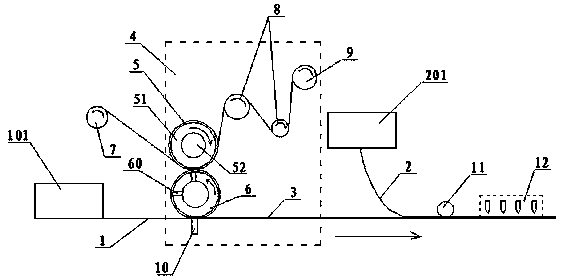 Printed non-woven fabric and processing method and device thereof