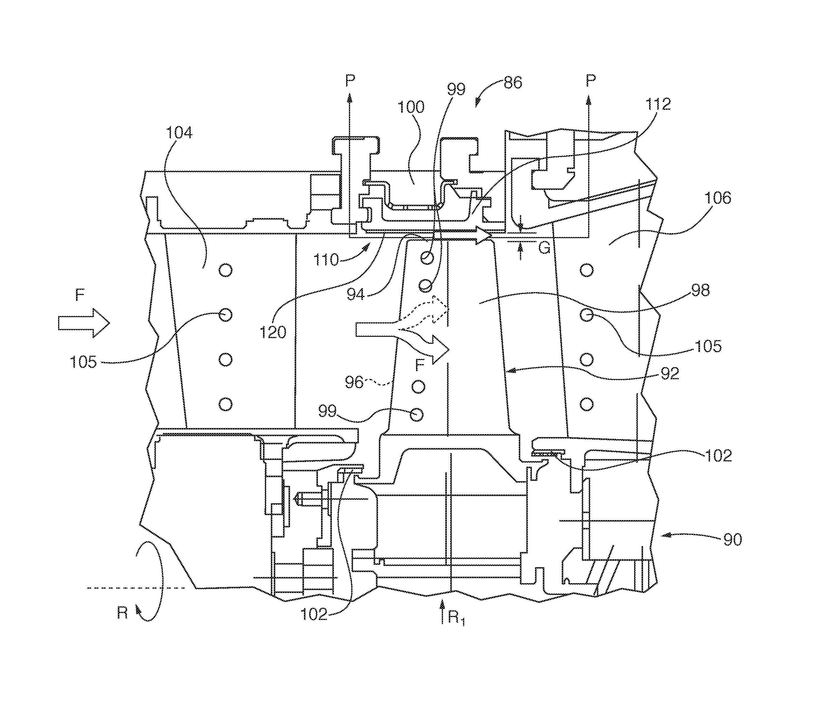 Turbine component thermal barrier coating with crack isolating engineered groove features