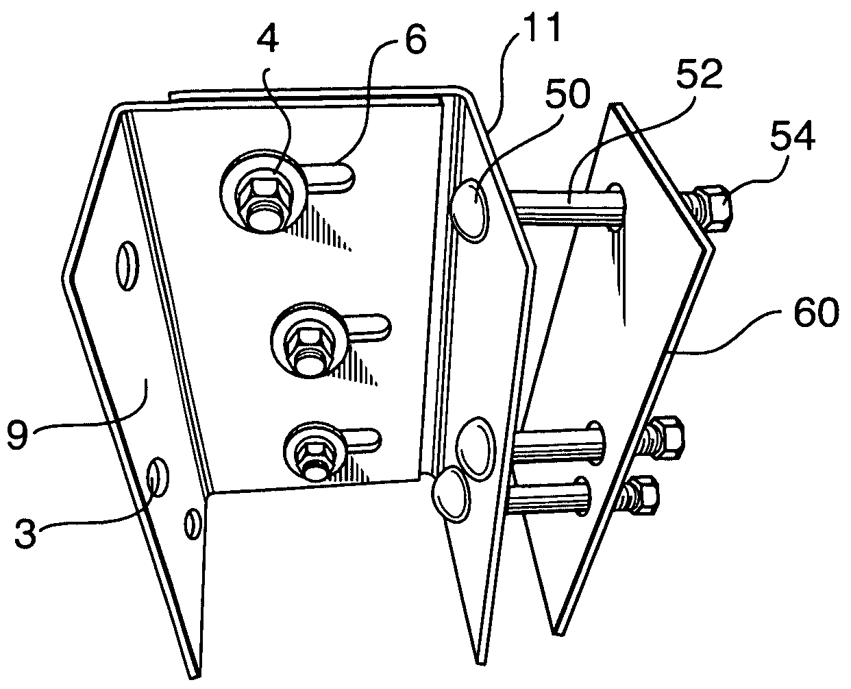 Brick veneer header bracket