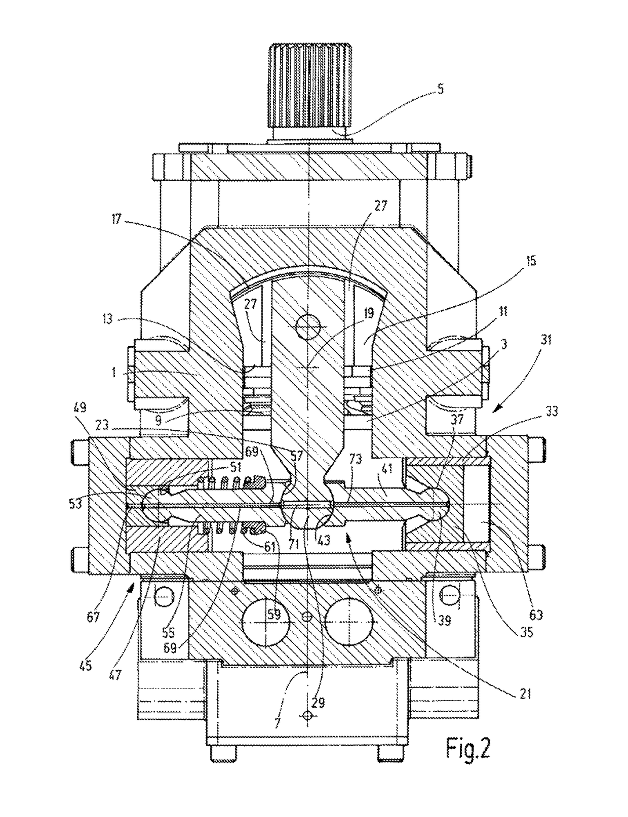 Axial piston pump having a swash-plate type construction