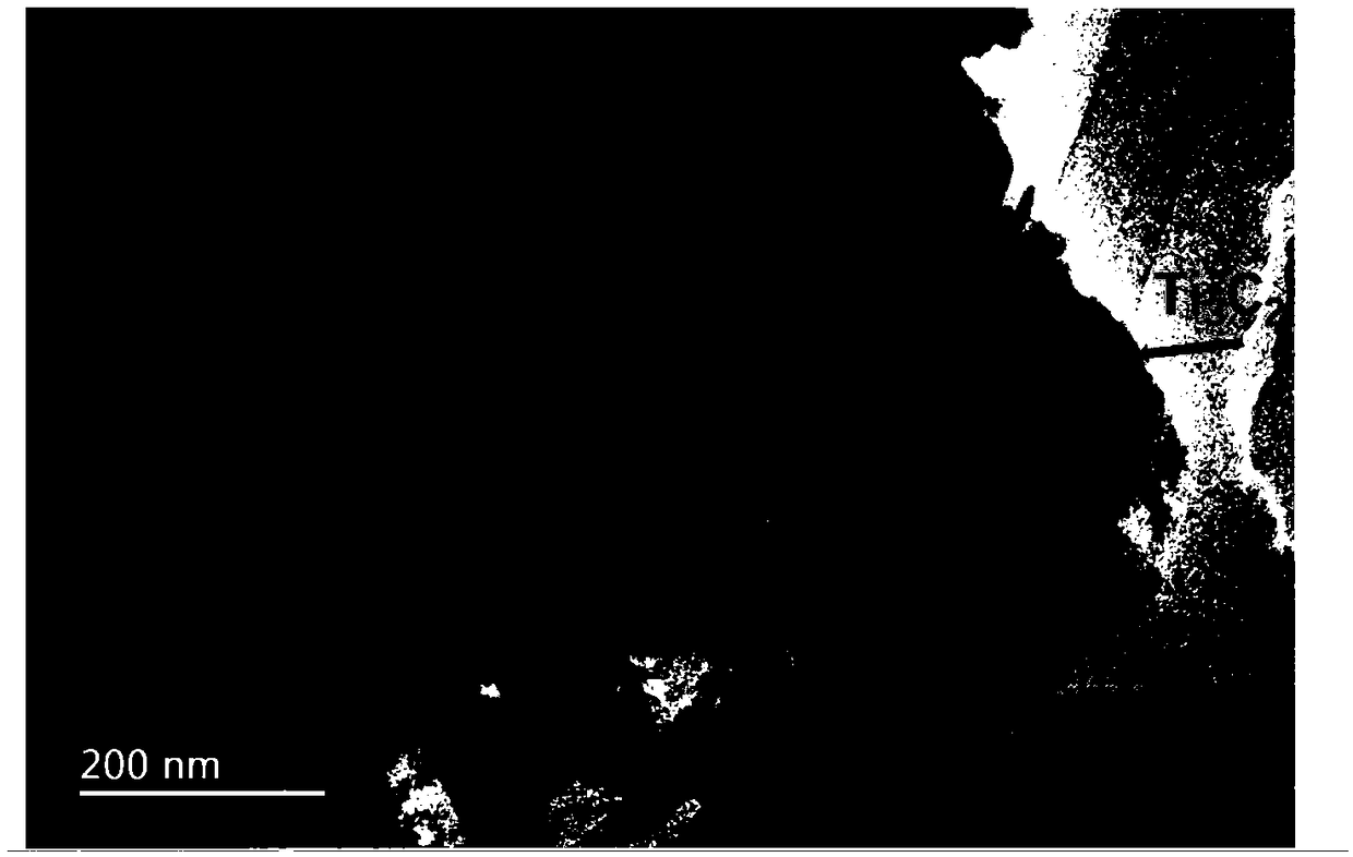 Titanium carbide-loaded stannous sulfide composite anode material