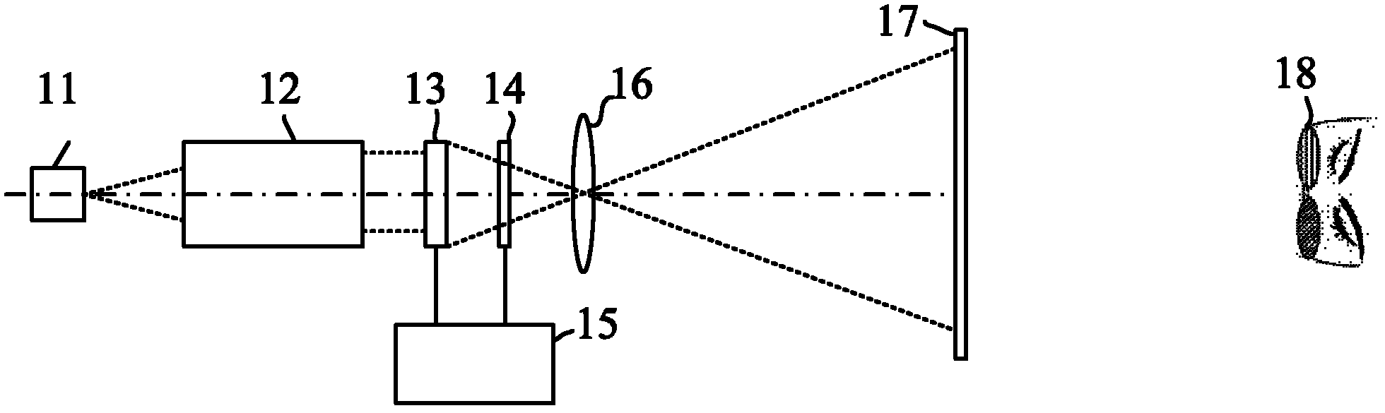 Three-dimensional projection display system based on liquid crystal polarization rotation