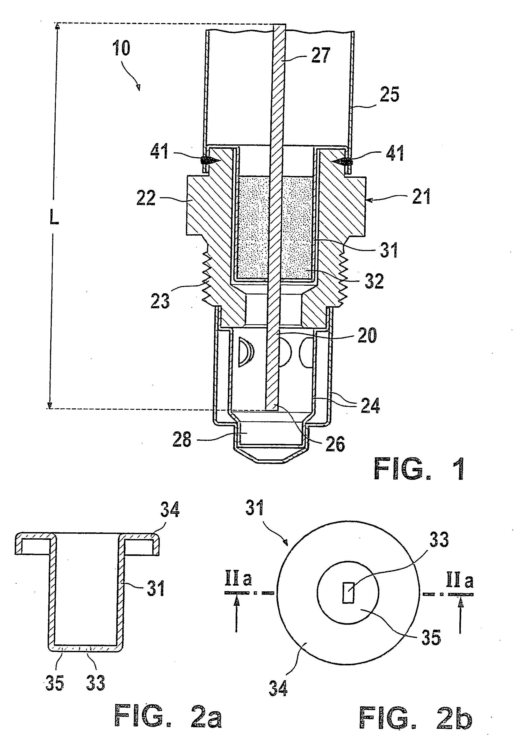 Gas sensor and method for production thereof