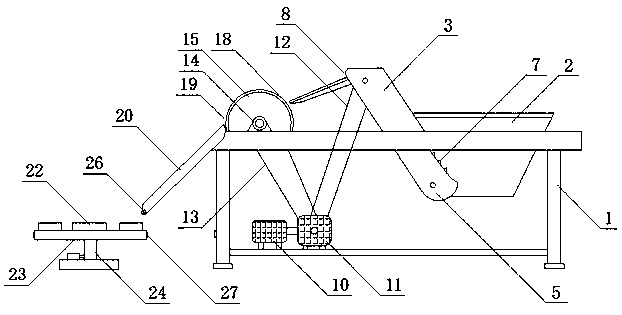 Swing pipe machine for spools