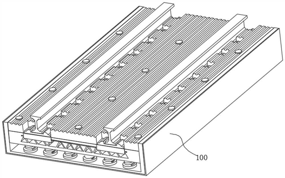 Combined prefabricated ballast bed suitable for shock absorption and noise reduction of railway tunnel