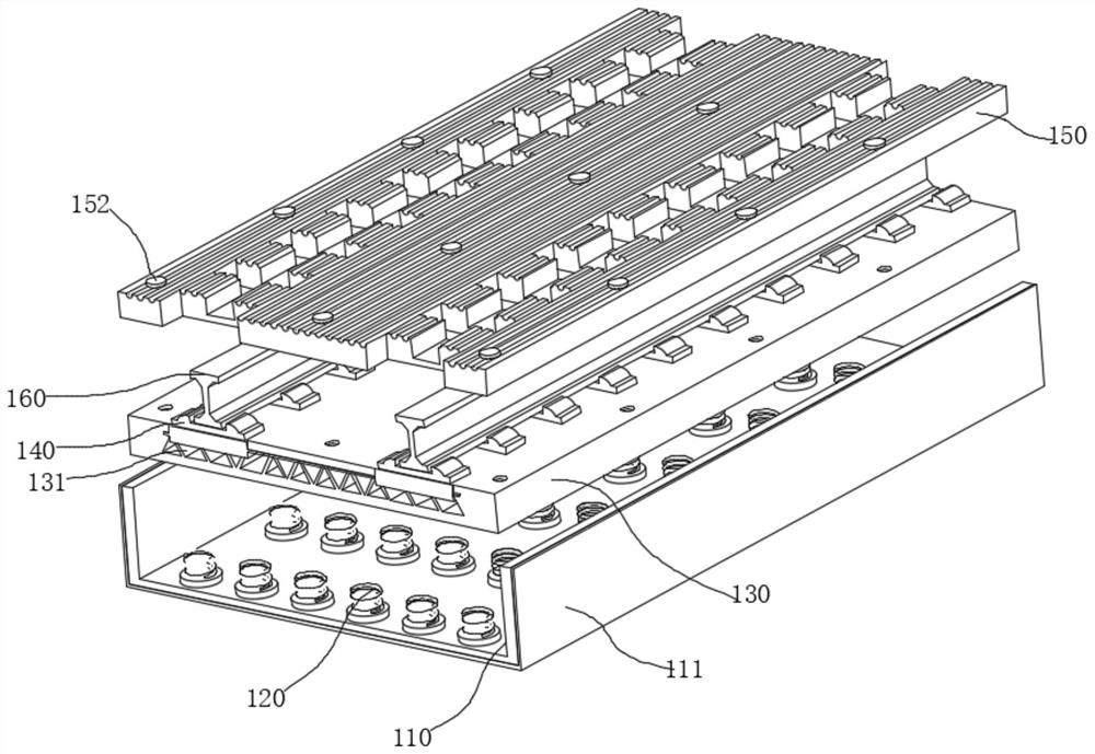 Combined prefabricated ballast bed suitable for shock absorption and noise reduction of railway tunnel