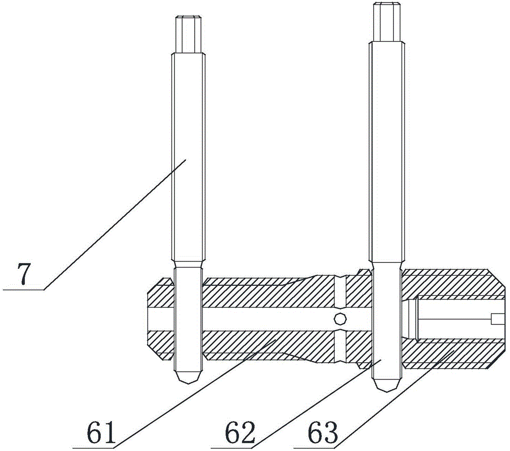 Minimally-invasive lumbosacral vertebrae axial fusion inner fixing system with lock