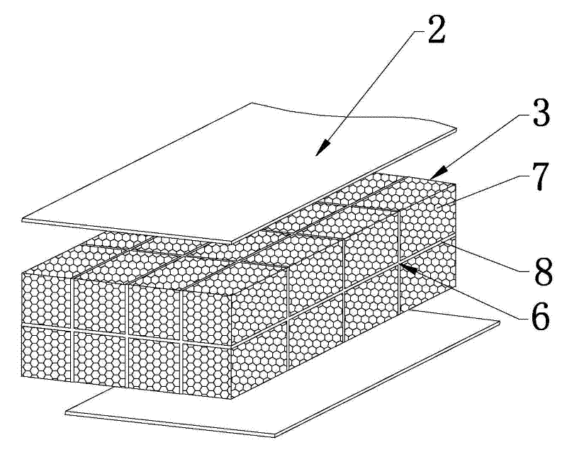 Buffering energy-absorbing web reinforced composite anti-collision device