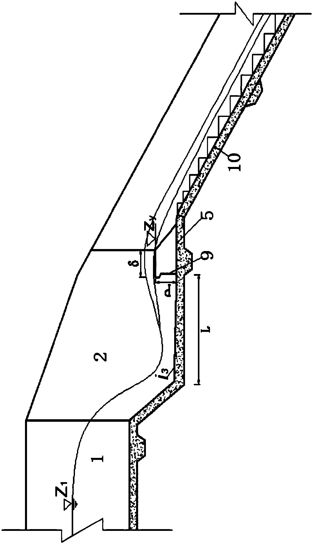 Layout form of water-sediment separation buildings suitable for steep trough spillways with curves