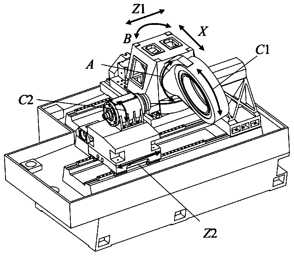 Real-time detection method for multi-axis linkage contour error