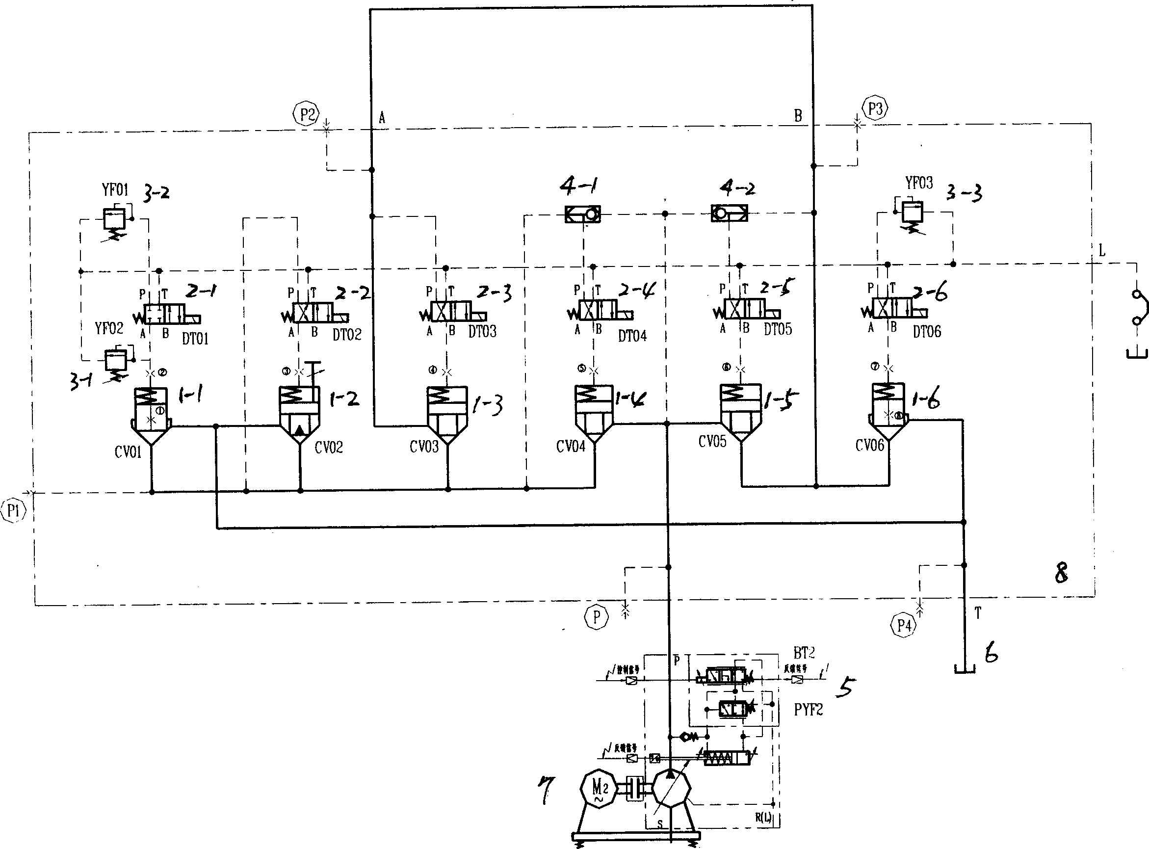 Stepless speed varying control method and system for hydraulic on/off machine with high pressure and great flow rate