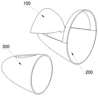 LED automobile dipped headlight of multiple reflection structure