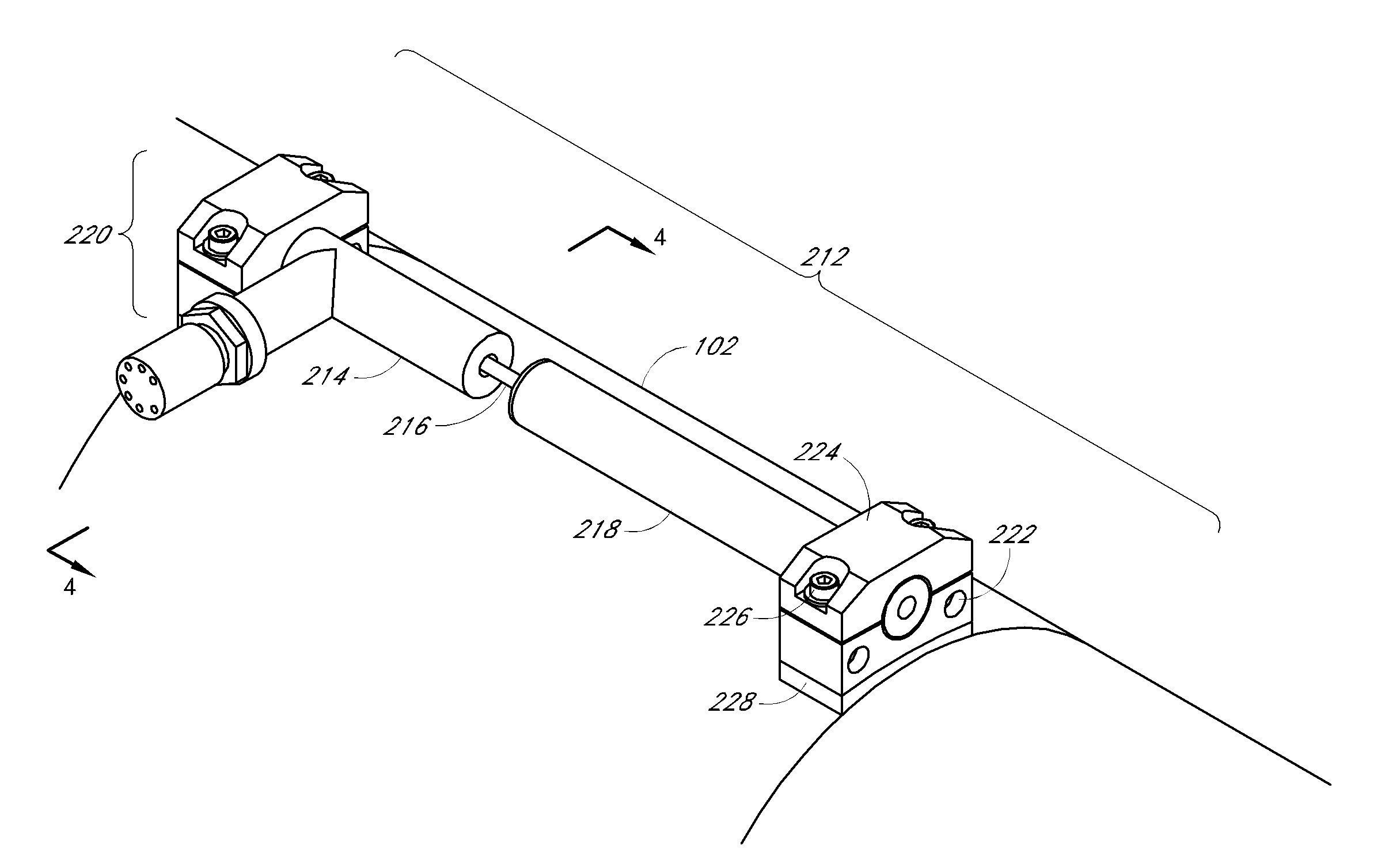 Device and method for providing strain measurements of insulated pipes