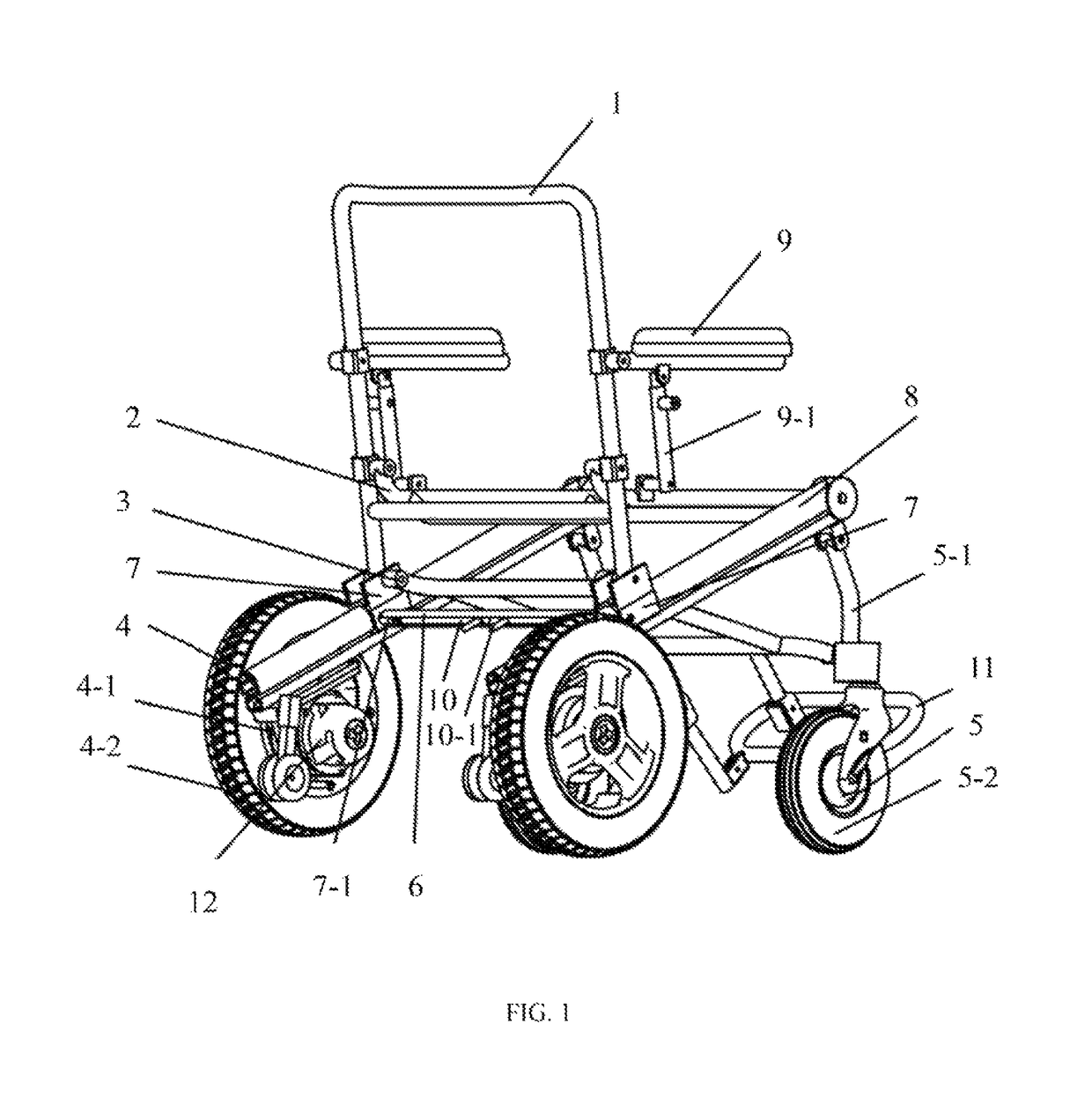 Folding wheelchair