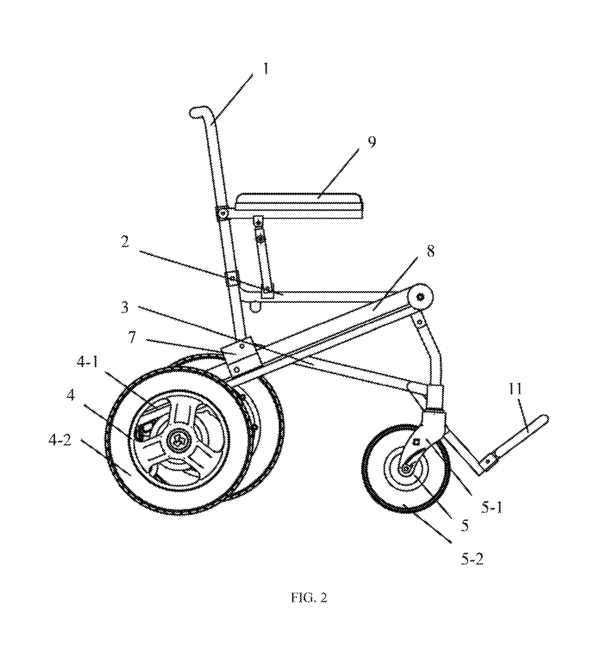 Folding wheelchair