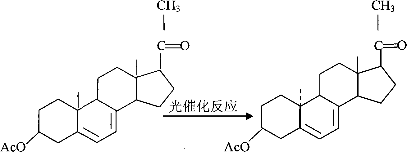 Process for synthesizing 3-acetoxy-9 beta, 10 alpha-pregna-5, 7-diene-20-ketone