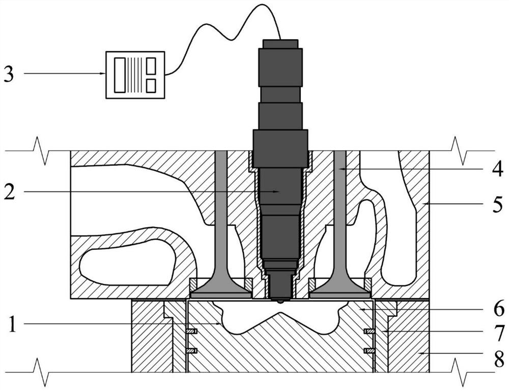 Combustion chamber special for marine diesel engine, combustion system and combustion method