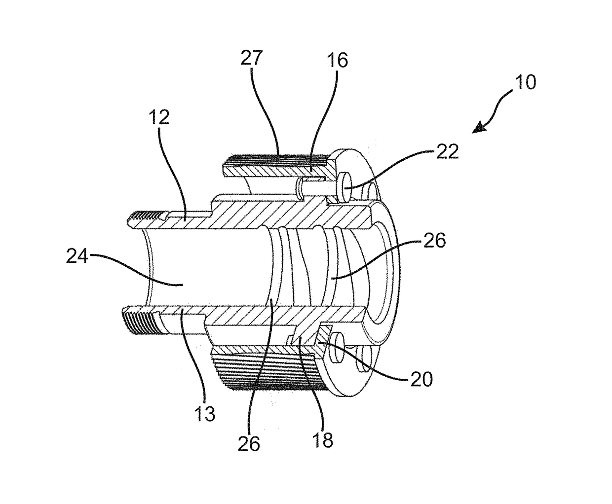 Recirculating ball nut, assembly for a ballscrew drive and method for producing a recirculating ball nut