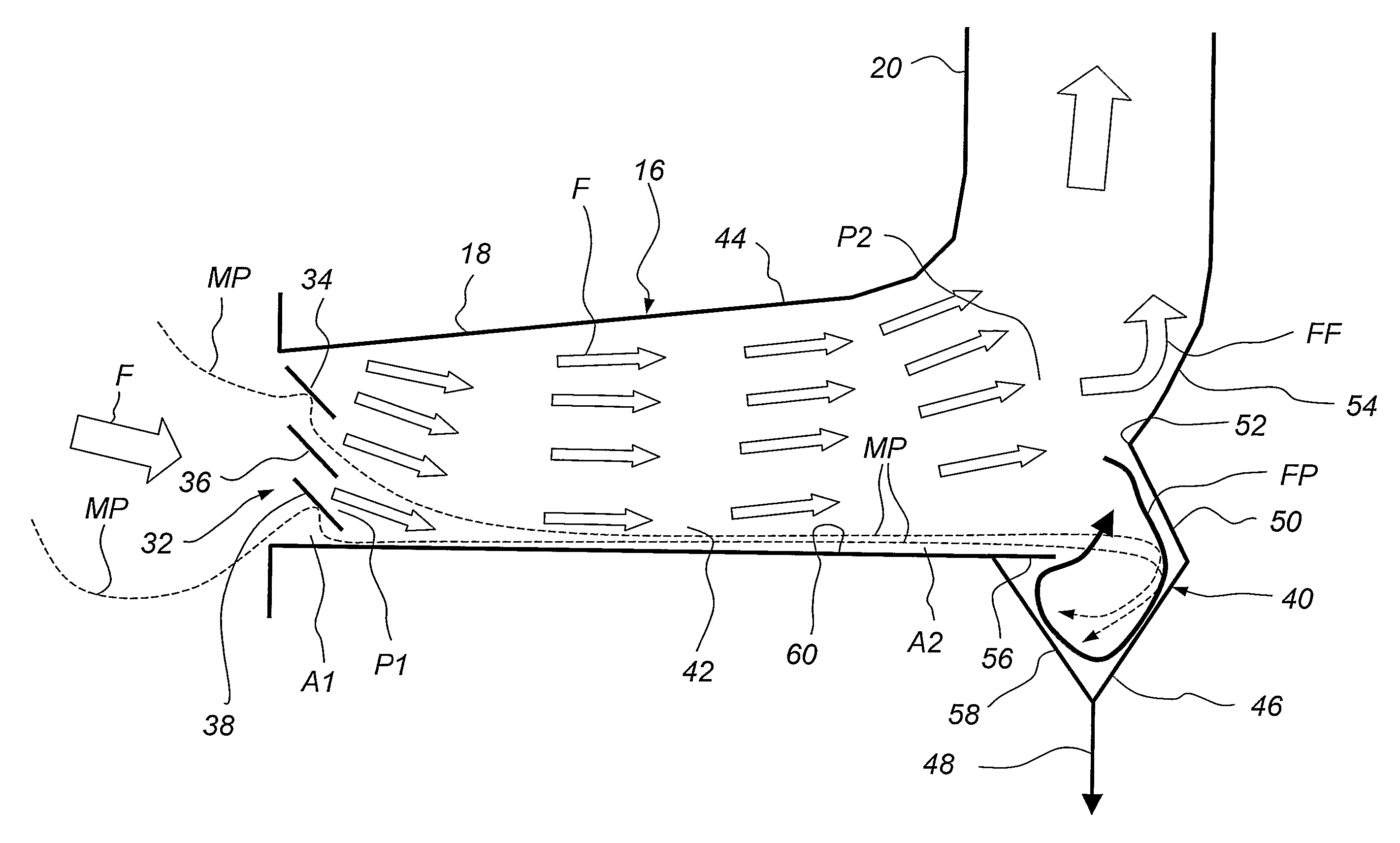 Method and Device for the Separation of Dust Particles