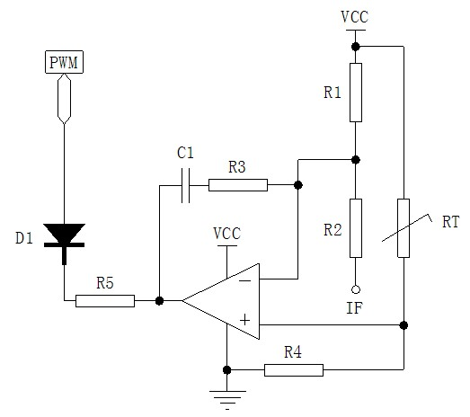 Temperature control circuit in DC-DC (direct current) converter