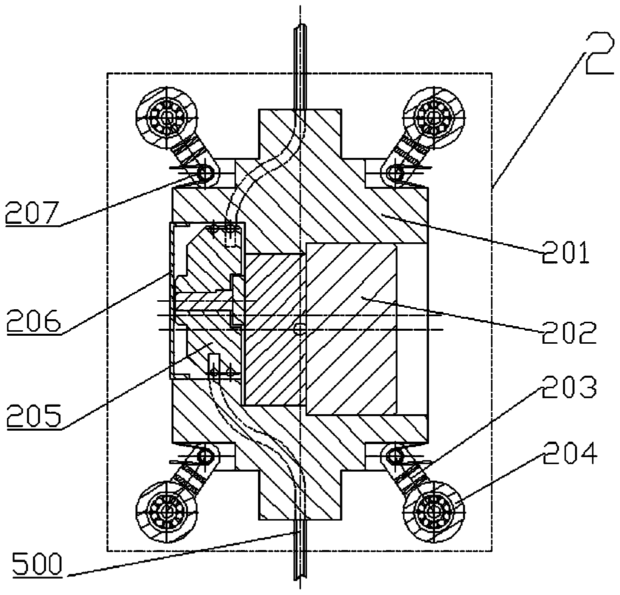 Step-by-step pipeline inner wall defect image acquisition robot