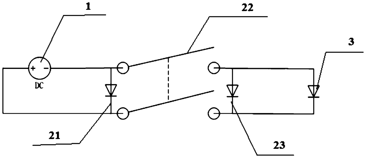 A el test circuit with protection components