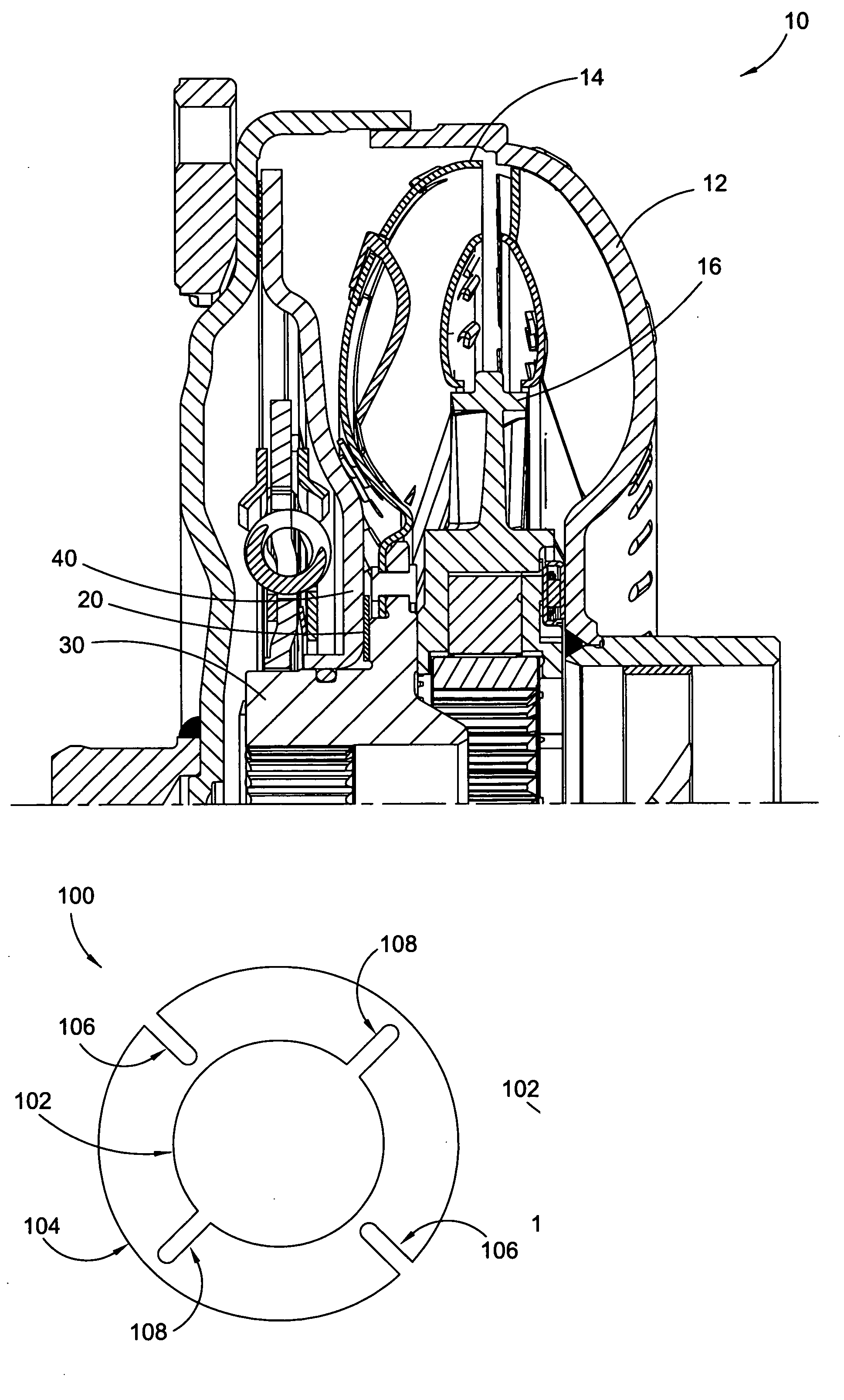 Stampable thrust washer with flow cutouts