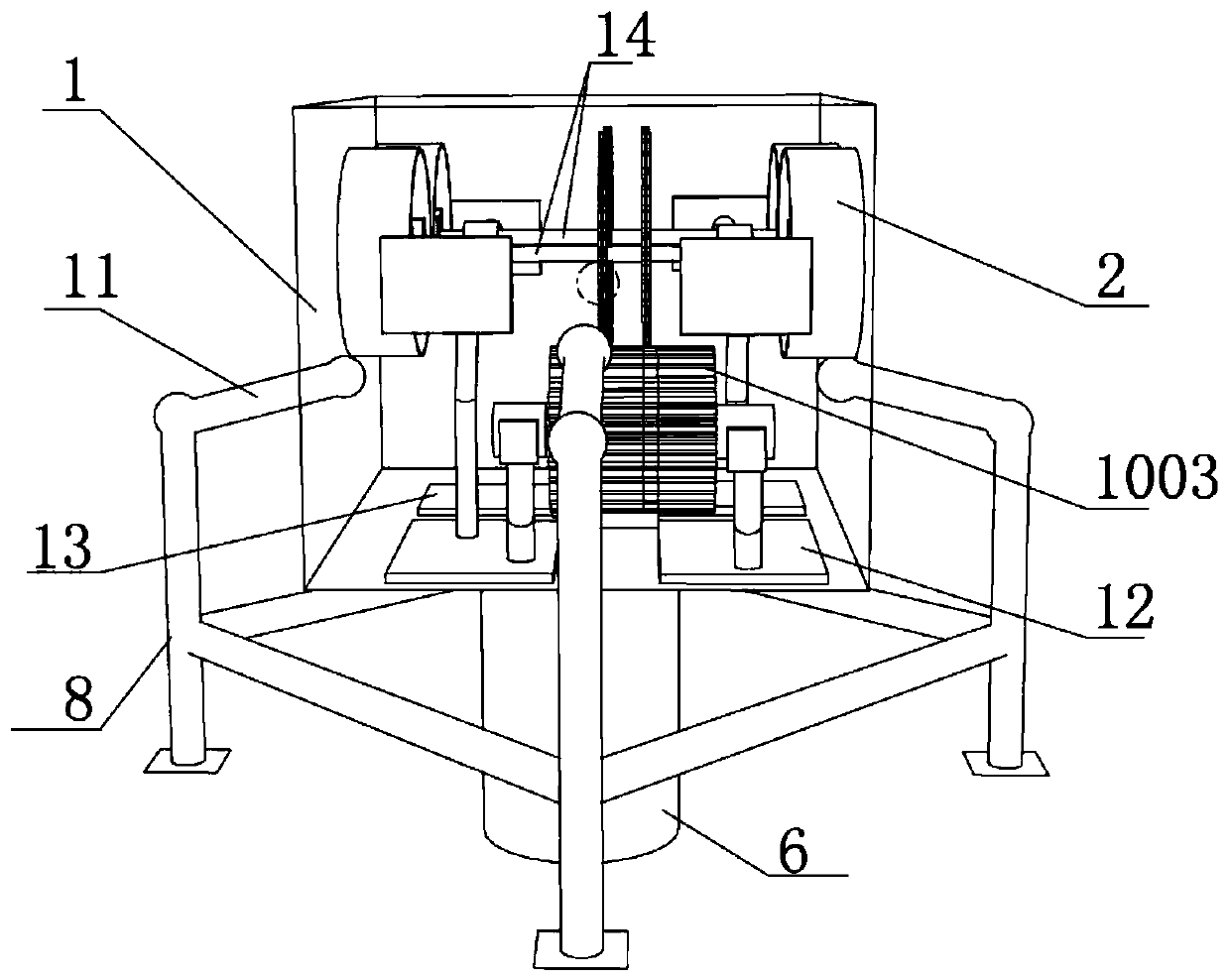 Pile top simulation dynamic load device and method